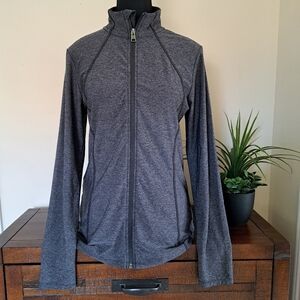 Tuff Athletics Zip Front Active Jacket Grey  Medium Activewear Top Long Sleeved